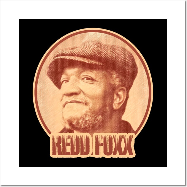 Vintage Redd Foxx | Red Color Wall Art by Tigaduaart